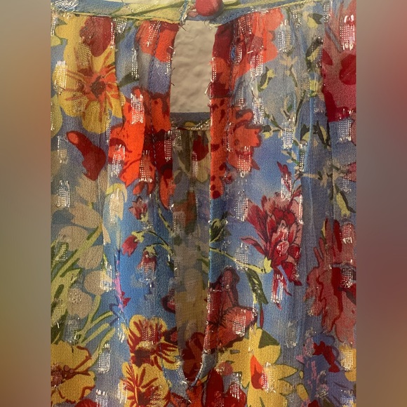 NWT Anthropologie Velvet “Keiara” Chiffon Ruffle Sleeve Top -XS - Picture 10 of 16